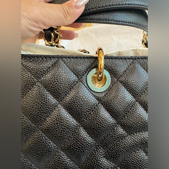 Brand new Chanel Grant Shopping Tote. Never wore with Stickers on - Picture 3 of 10